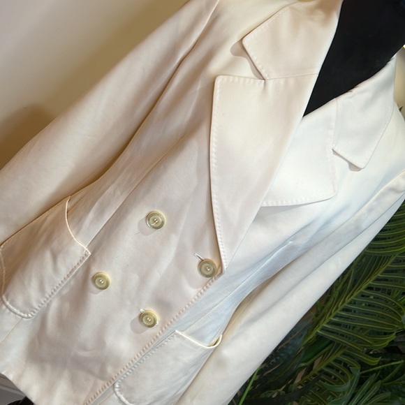 FENDI 365 Ivory 100% Wool Double Breasted Blazer 10 - Picture 4 of 15